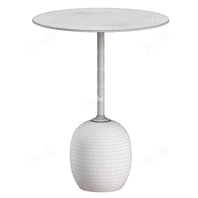 Luxury Marble Bedside Table 3D model image 2