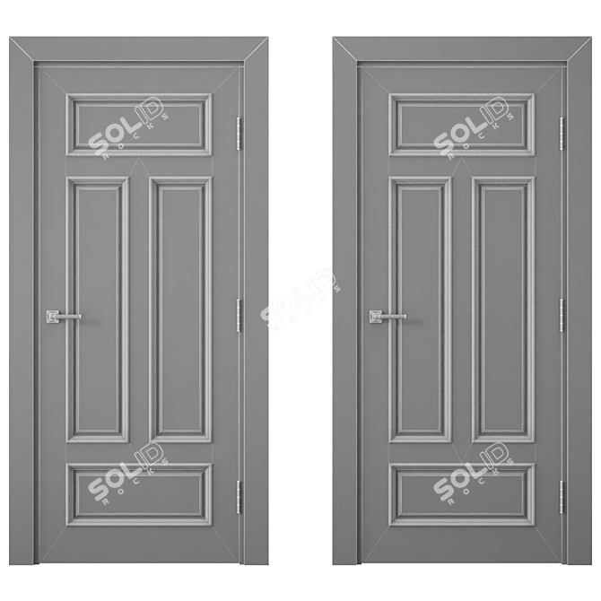 Modern Interior Door Design 3D model image 4