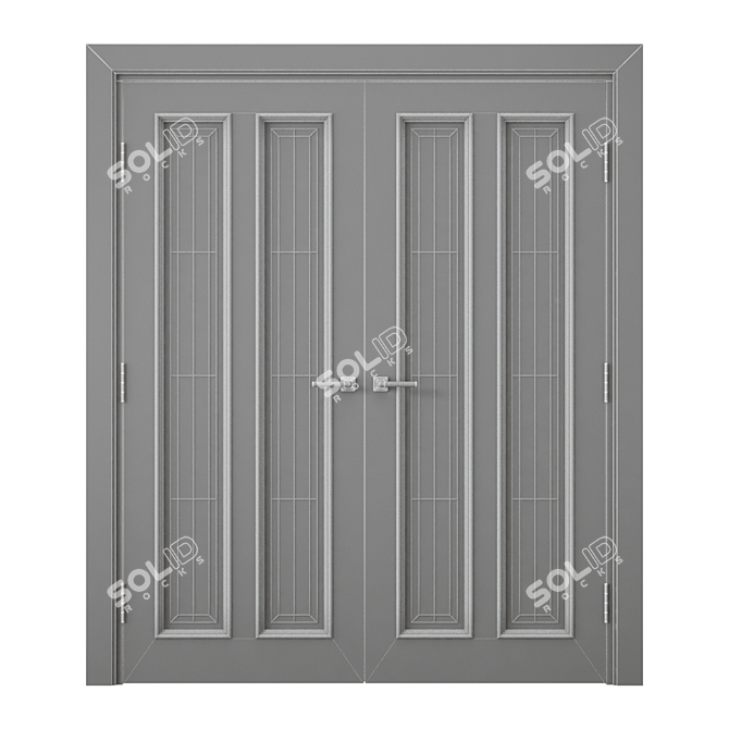 Sleek Urban-Style Interior Door 3D model image 4