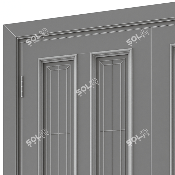 Sleek Urban-Style Interior Door 3D model image 5