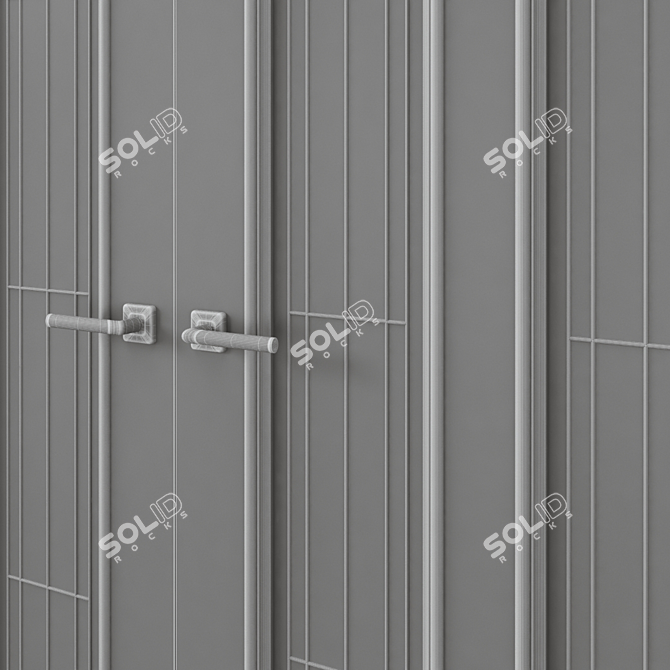 Sleek Urban-Style Interior Door 3D model image 6