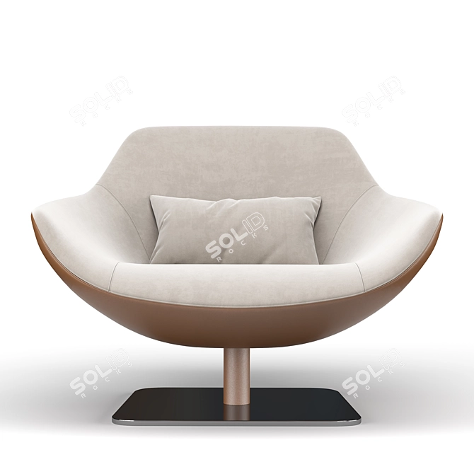 Elegant Meredith Armchair 3D model image 3