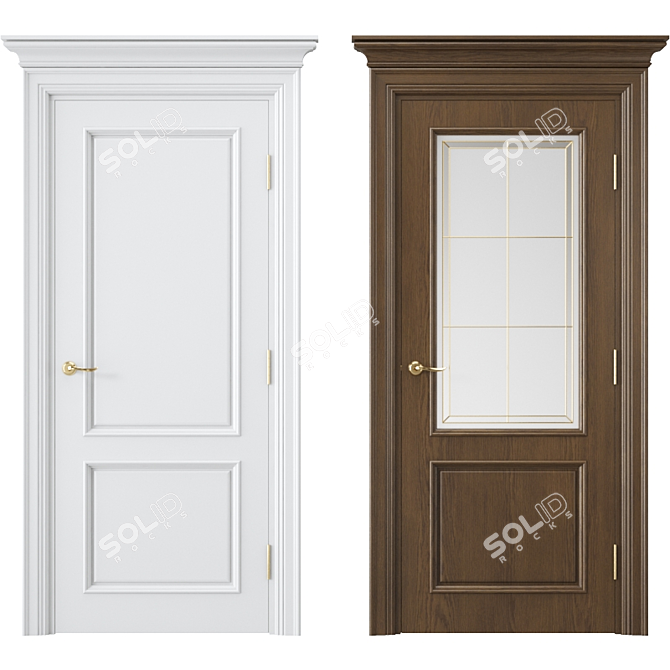 Modern Interior Door 3D Design 3D model image 1