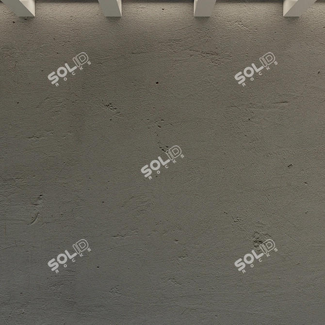 Decorative Old Plaster Wall 3D model image 3