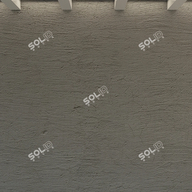 Decorative Old Plaster Wall 3D model image 3