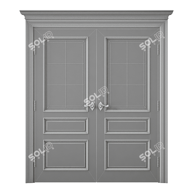 Modern Interior Door - 3D Model 3D model image 4