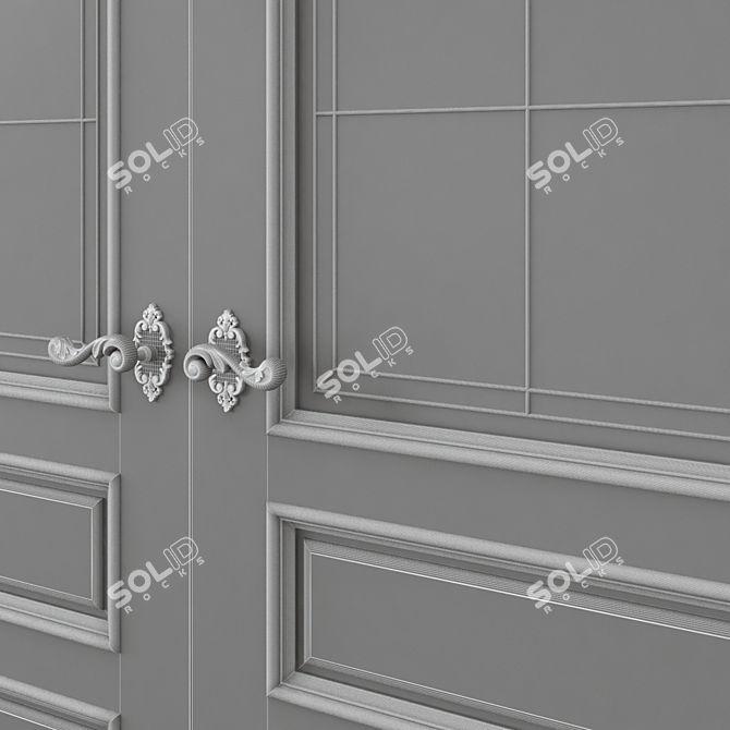 Modern Interior Door - 3D Model 3D model image 6