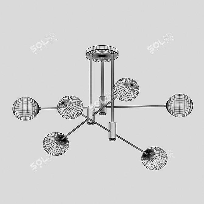 Scandinavian Chandelier Kairi 07605 3D model image 2