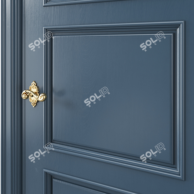 Elegant Interior Door 3D model image 3