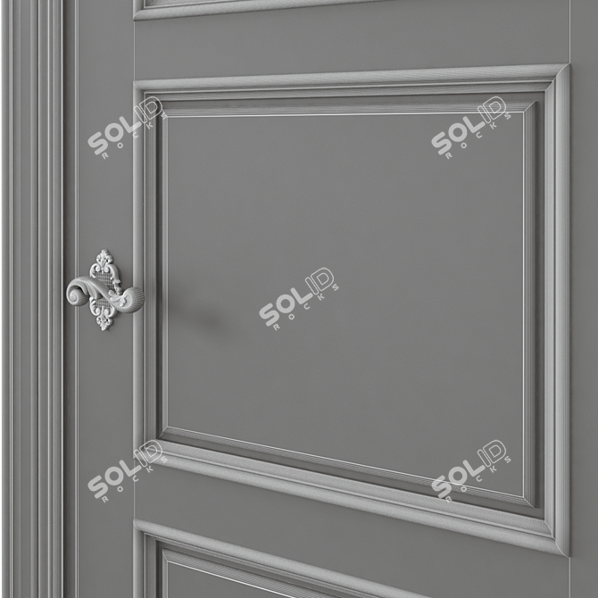 Elegant Interior Door 3D model image 6