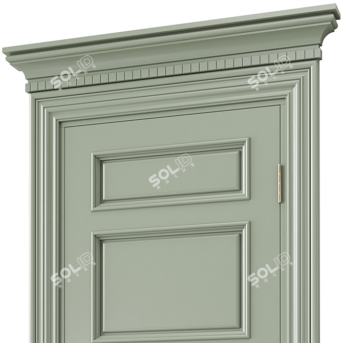 Sleek Interior Door 3D model image 2