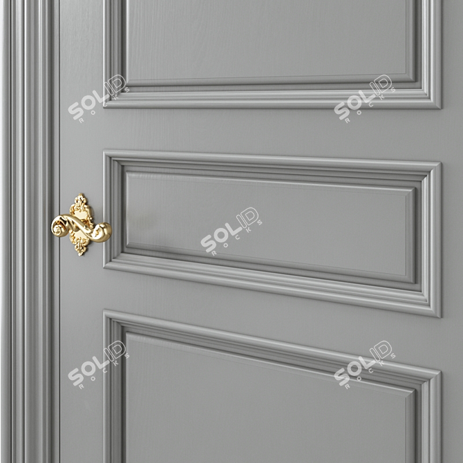 Sleek Interior Door 3D model image 3