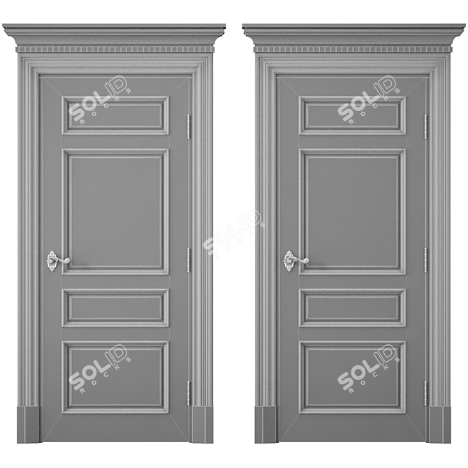 Modern Interior Door - 3dsmax Compatible 3D model image 4