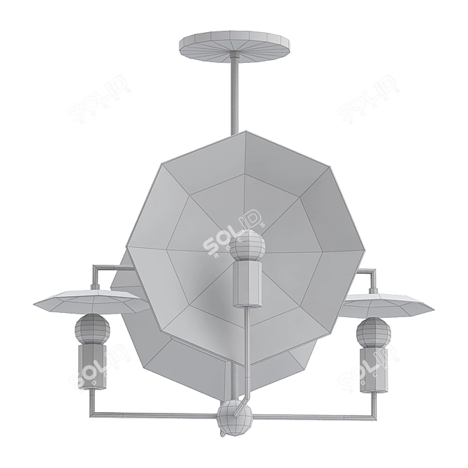 Celestial Orbit Chandelier 3D model image 2