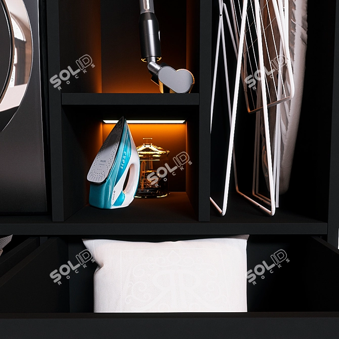 Laundry Chic: Decorative Closet Ensemble 3D model image 4