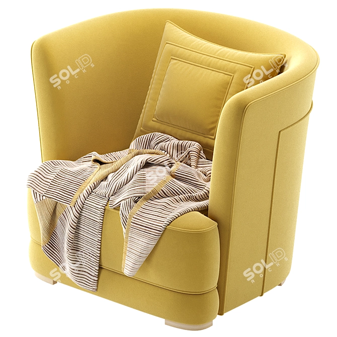 Luxury BISCANE Armchair: Ultimate Comfort 3D model image 3