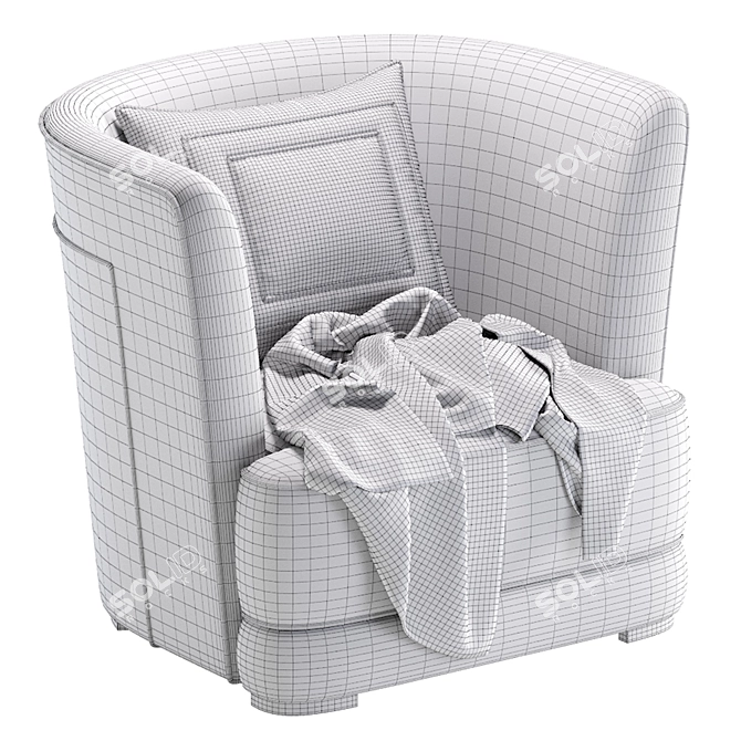 Luxury BISCANE Armchair: Ultimate Comfort 3D model image 6
