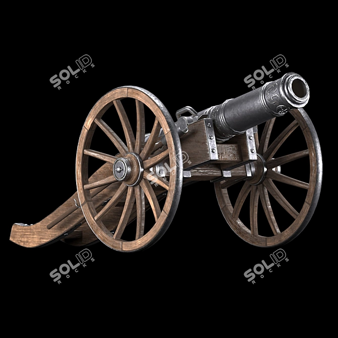 18th Century PBR Cannon Model 3D model image 2
