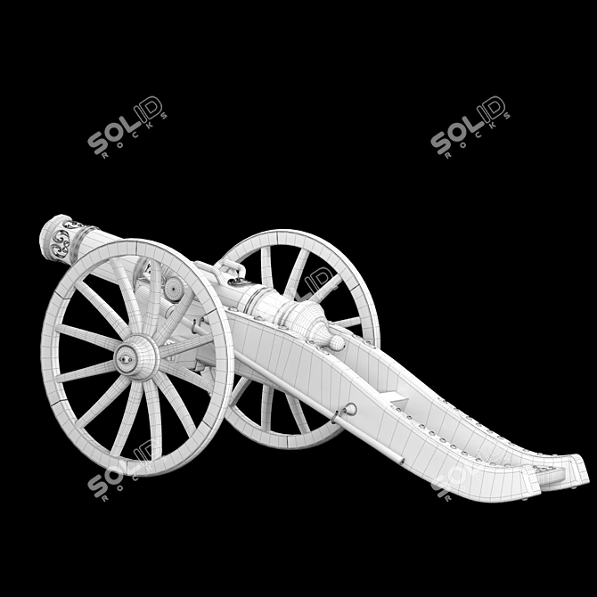18th Century PBR Cannon Model 3D model image 7