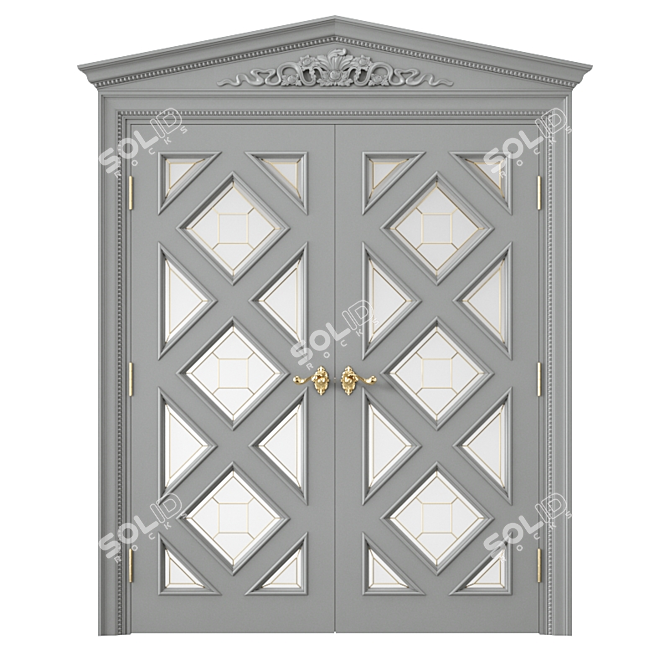 Modern Interior Door 3D Model 3D model image 1