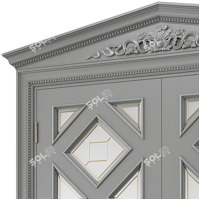 Modern Interior Door 3D Model 3D model image 2