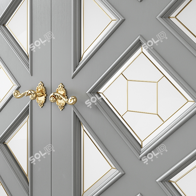 Modern Interior Door 3D Model 3D model image 3