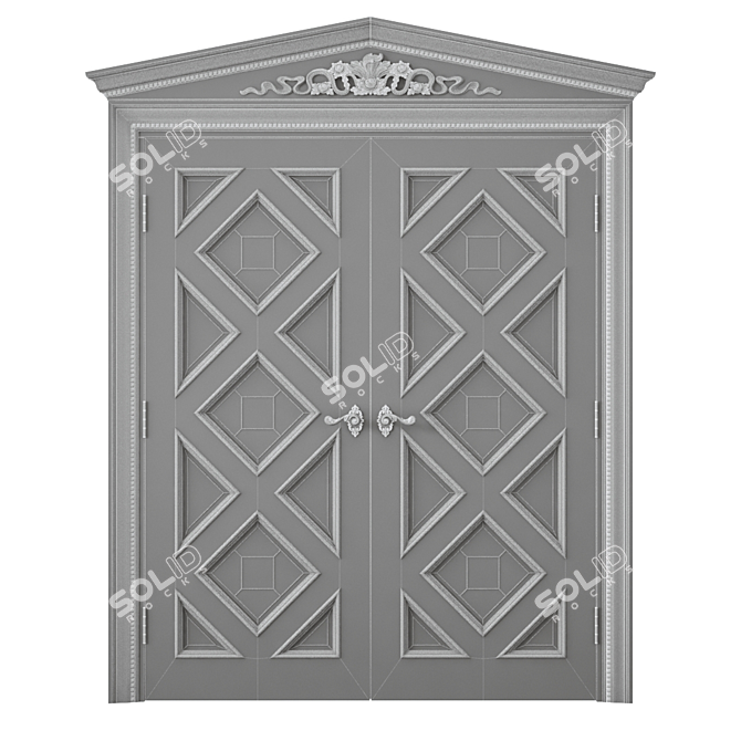 Modern Interior Door 3D Model 3D model image 4