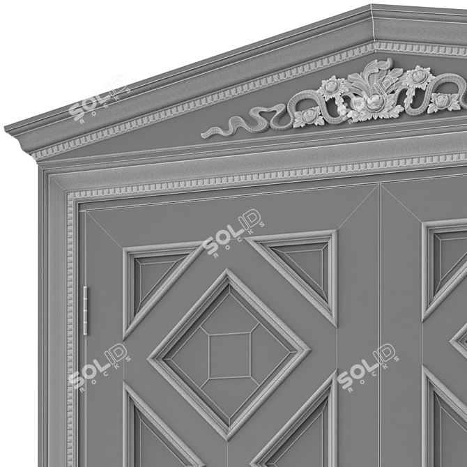 Modern Interior Door 3D Model 3D model image 5