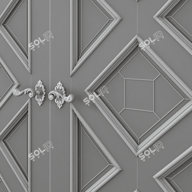 Modern Interior Door 3D Model 3D model image 6