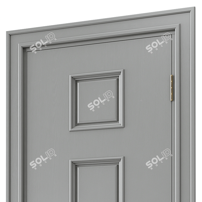 Modern Wood Interior Door 3D model image 2