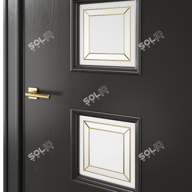 Modern Wood Interior Door 3D model image 3