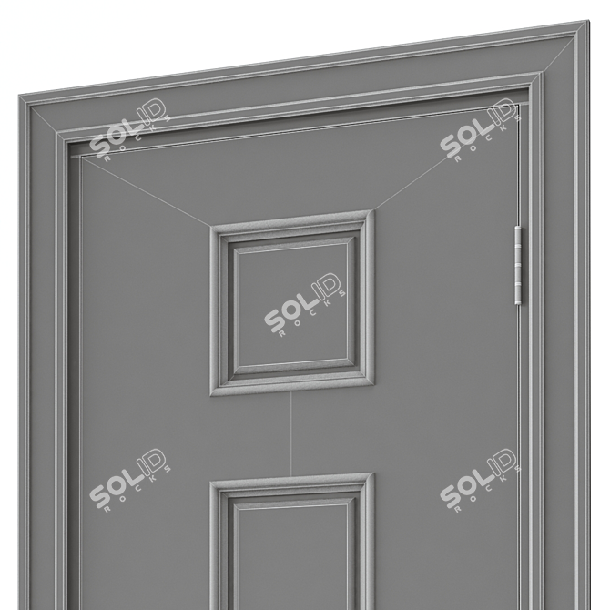 Modern Wood Interior Door 3D model image 5