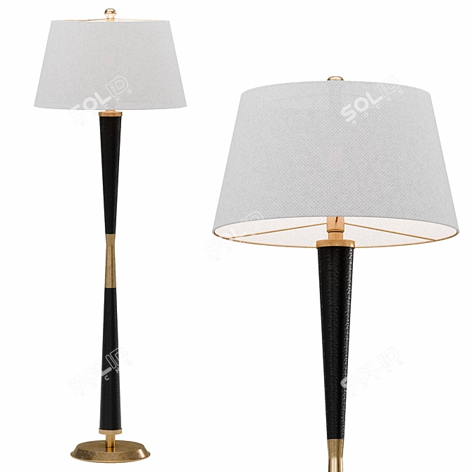 Elegant Dempsey Floor Lamp 3D model image 4