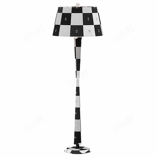 Elegant Dempsey Floor Lamp 3D model image 7