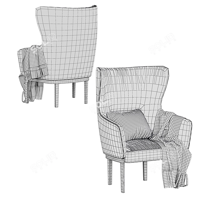 Chelsea Classic Armchair: Elegant Design 3D model image 6