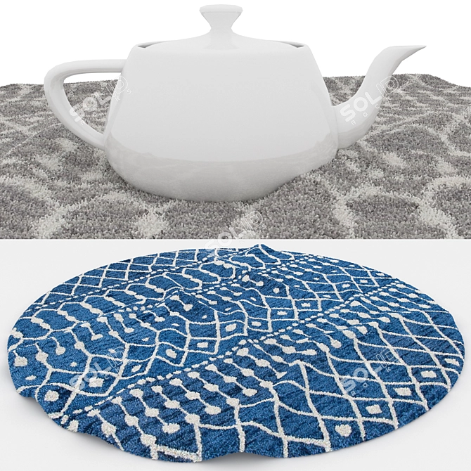 Versatile Collection: 6 Round Rugs 3D model image 4