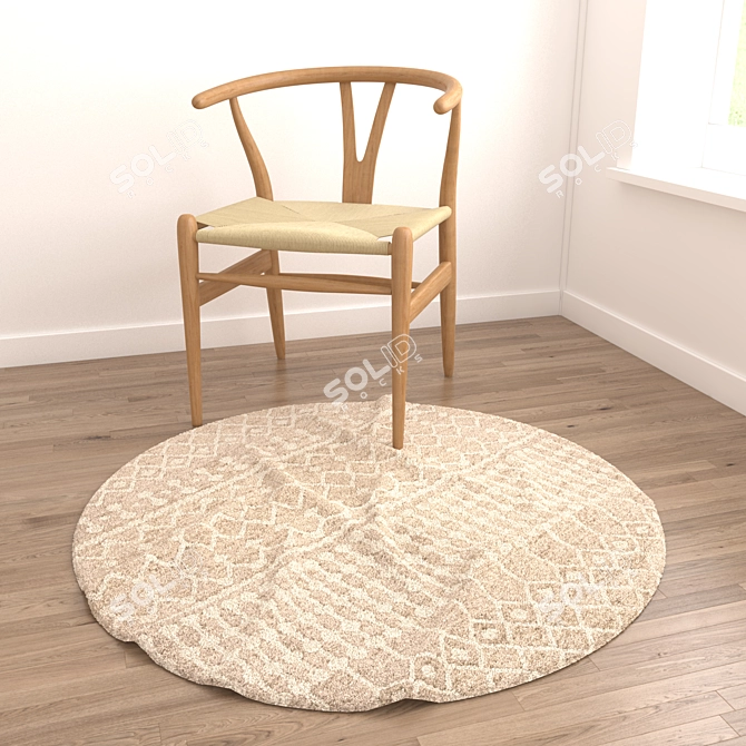 Versatile Collection: 6 Round Rugs 3D model image 6