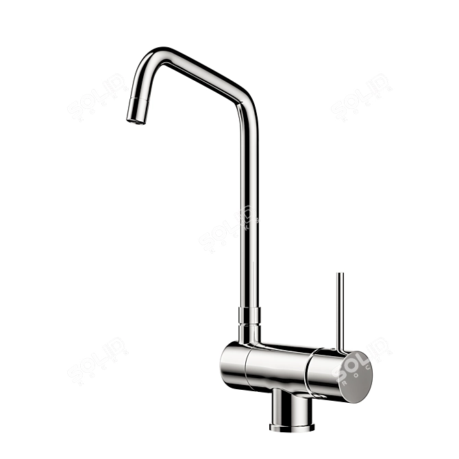 Brass 137 Quadro: Swivel Spout Kitchen Sink Mixer 3D model image 1