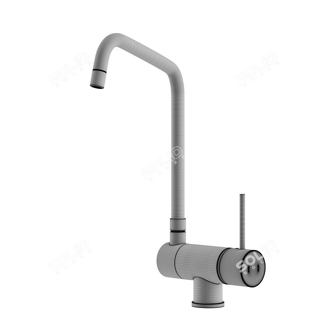 Brass 137 Quadro: Swivel Spout Kitchen Sink Mixer 3D model image 3