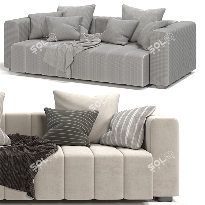 Freeman Double Sofa - Modern Style 3D model image 3