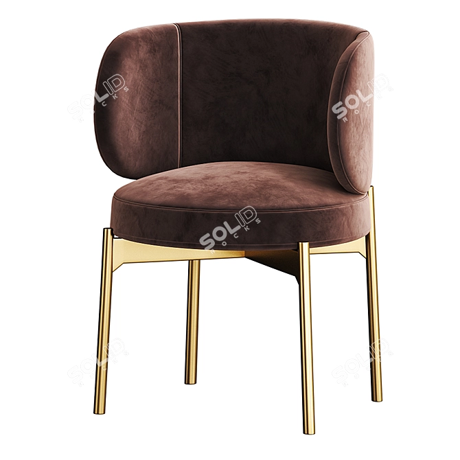 Akiko Chair by Gallotti Radice 3D model image 2