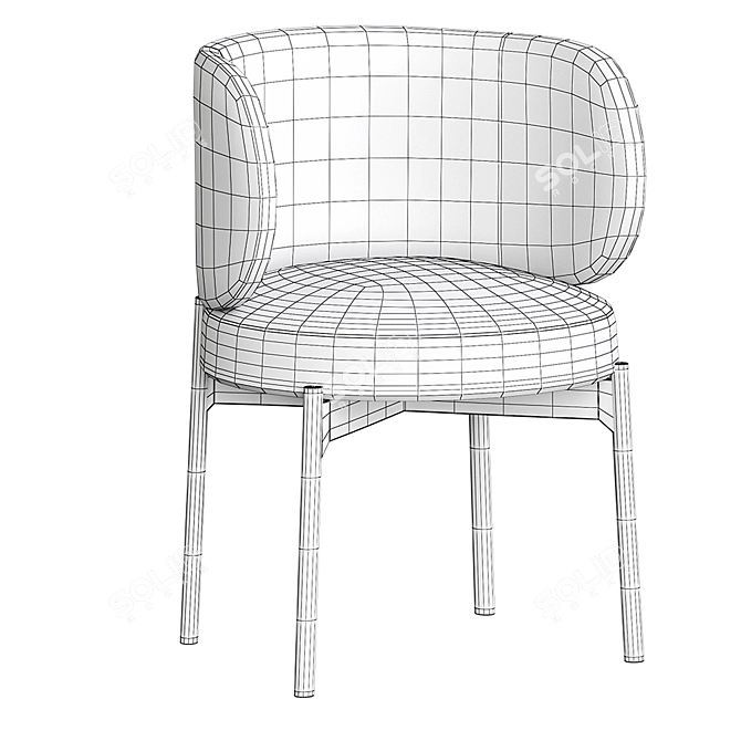 Akiko Chair by Gallotti Radice 3D model image 5