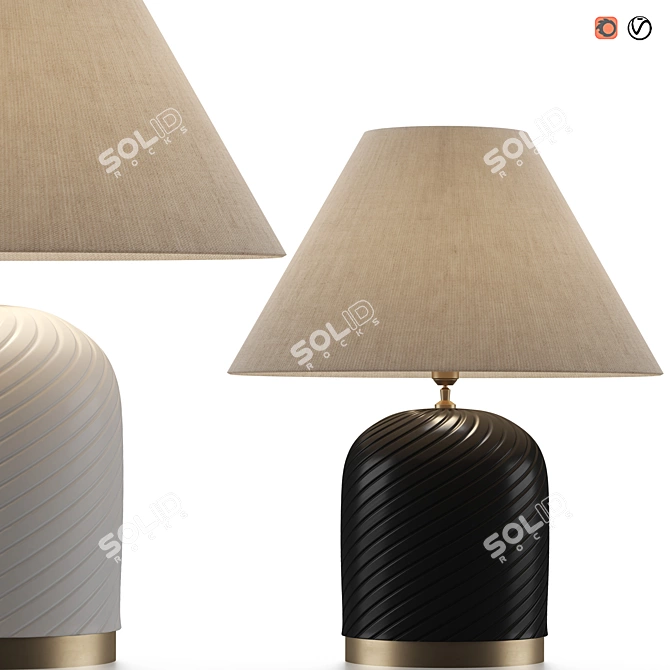 Elegant Savona Table Lamp 3D model image 1
