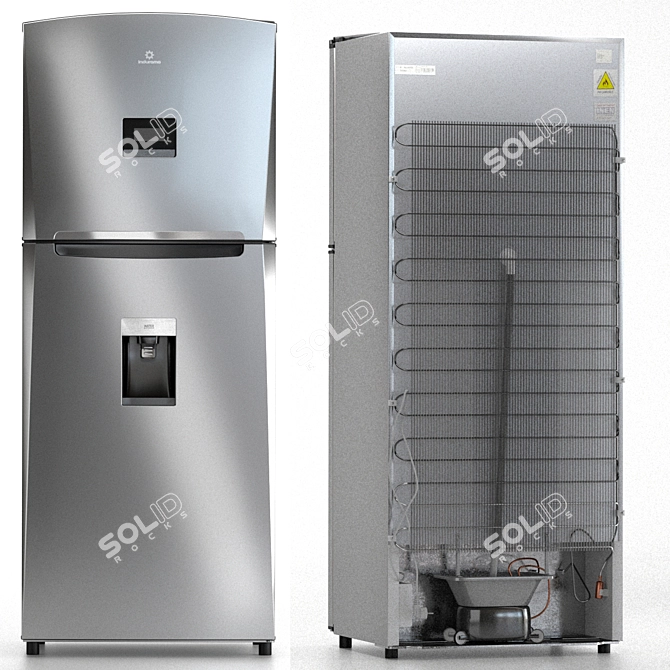 Indurama RI 585 CR: Stylish and Efficient Refrigerator 3D model image 1