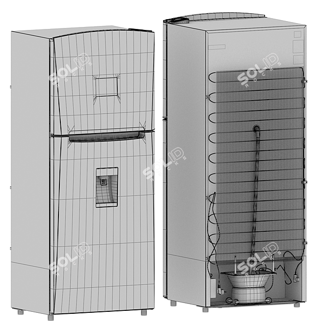 Indurama RI 585 CR: Stylish and Efficient Refrigerator 3D model image 6