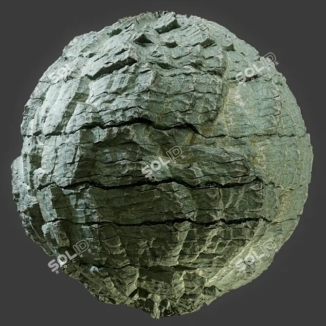 Seamless PBR Rock Materials 3D model image 6