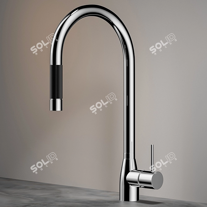 Swivel Spout Kitchen Sink Mixer 3D model image 2