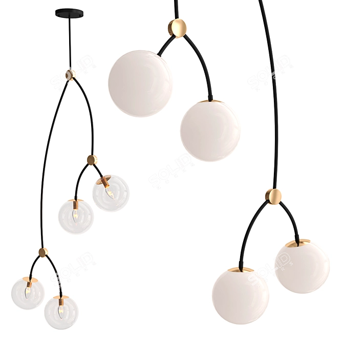 Elegant VINE Design Lamps 3D model image 1