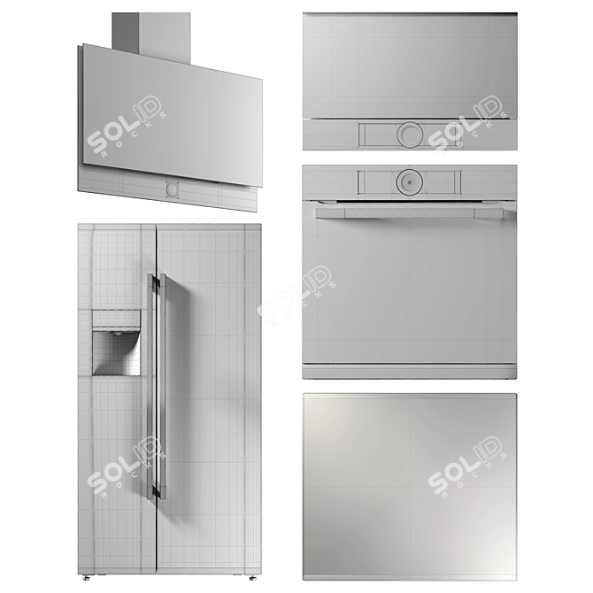 Serie 8 Kitchen Appliance Set 3D model image 5