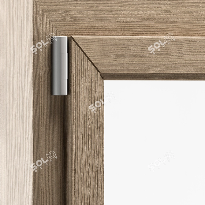 Modern Wooden Window Set 3D model image 5